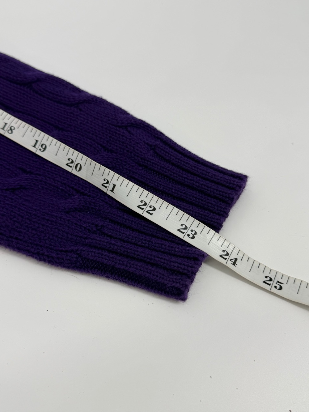 Ralph Lauren Sport Purple Cable Knit V-Neck Sweater Women’s Medium - Picture 8 of 8
